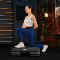 Степ платформа Trex Sport TX-038PAS до аеробіки 3-рівнева чорна
