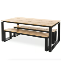 Набор садовой мебели Di Volio Trento стол + 2 скамейки бежевый