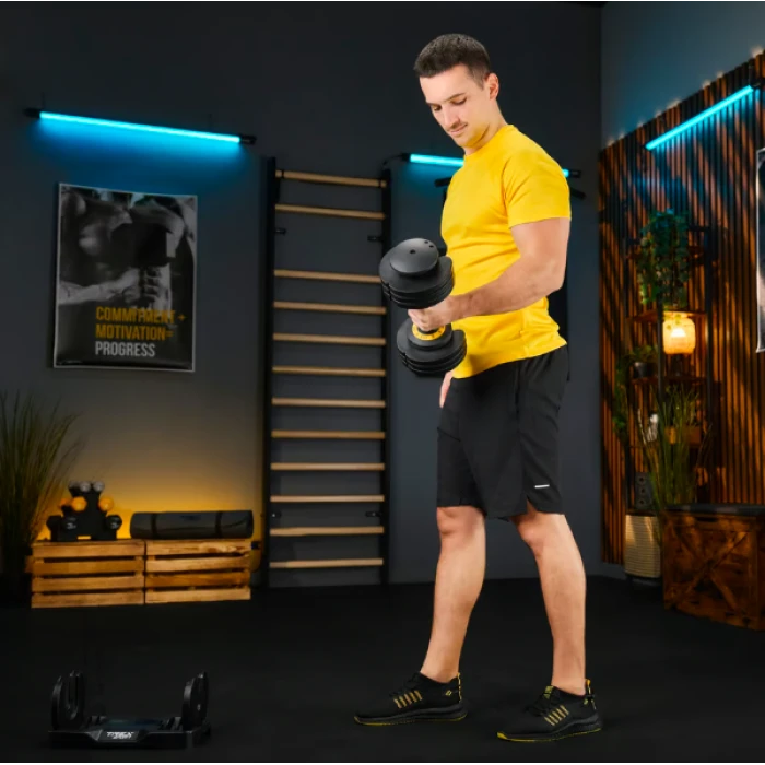 Гантель розбірна регульована Trex Sport 2-11,5кг чорний