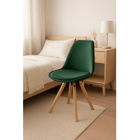 Стілець Saida Jumi у скандинавському стилі з дерев'яними ніжками зелений