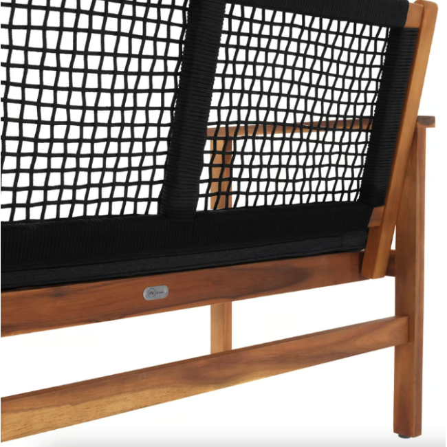 Садовая скамейка Di Volio Teracina со спинкой черный