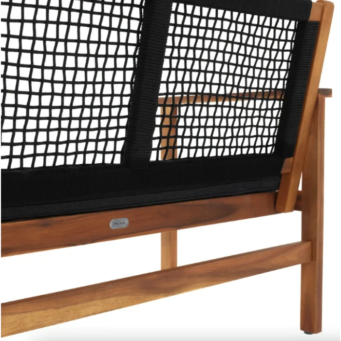 Садовая скамейка Di Volio Teracina со спинкой черный