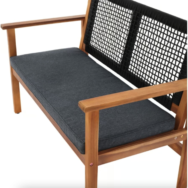 Садовая скамейка Di Volio Teracina со спинкой черный