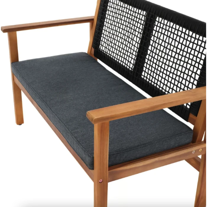 Садовая скамейка Di Volio Teracina со спинкой черный