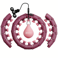 Хулахуп Hop-Sport HS-106HH массажный с утяжелителем розовый