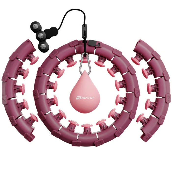 Хулахуп Hop-Sport HS-106HH масажний з обважнювачем рожевий