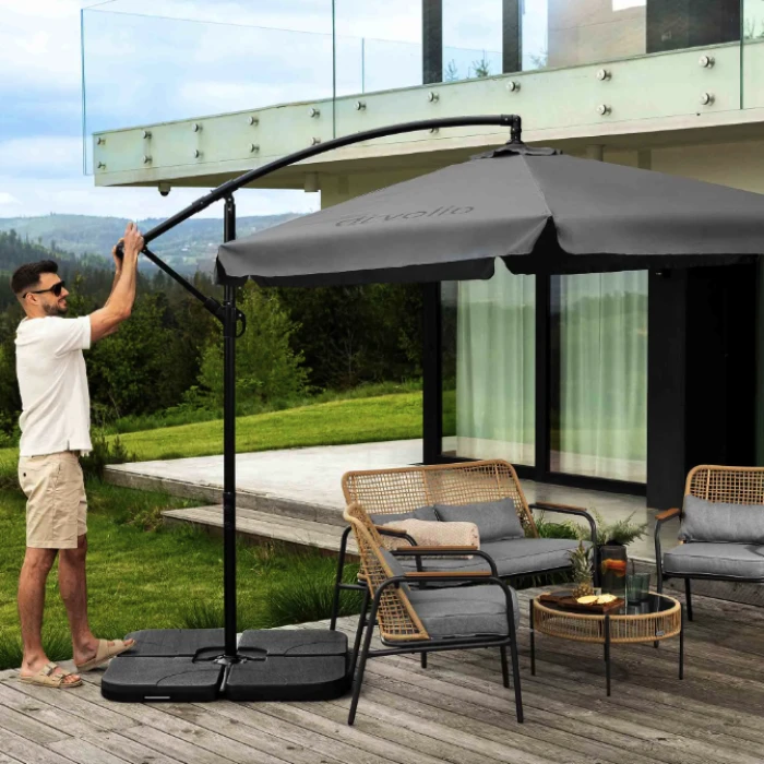 Зонтик садовый Di Volio EMPOLI 300см серый