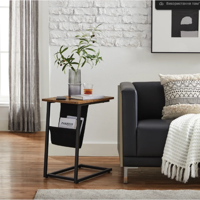 Журнальний столик Leobert Nastriy приставний з кишенею в стилі Loft