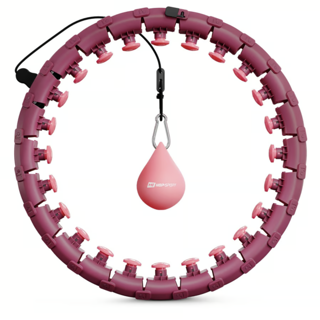 Хулахуп Hop-Sport HS-106HH массажный с утяжелителем розовый