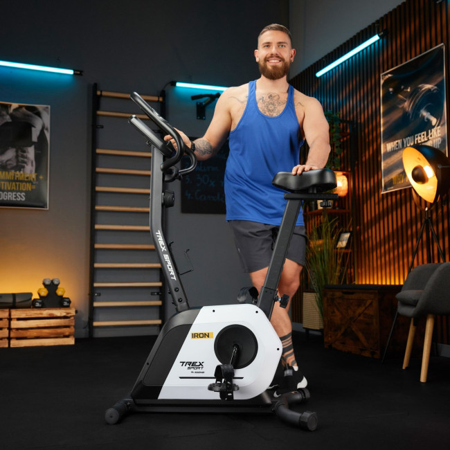 Велотренажер Trex Sport TX-500MB IRON магнітний білий