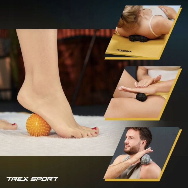 Набор массажных мячей Trex Sport TX-005MSC 5в1 для йоги и фитнеса EPP