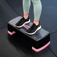 Степь-платформа Gymtek 3-х уровневая черно-розовая