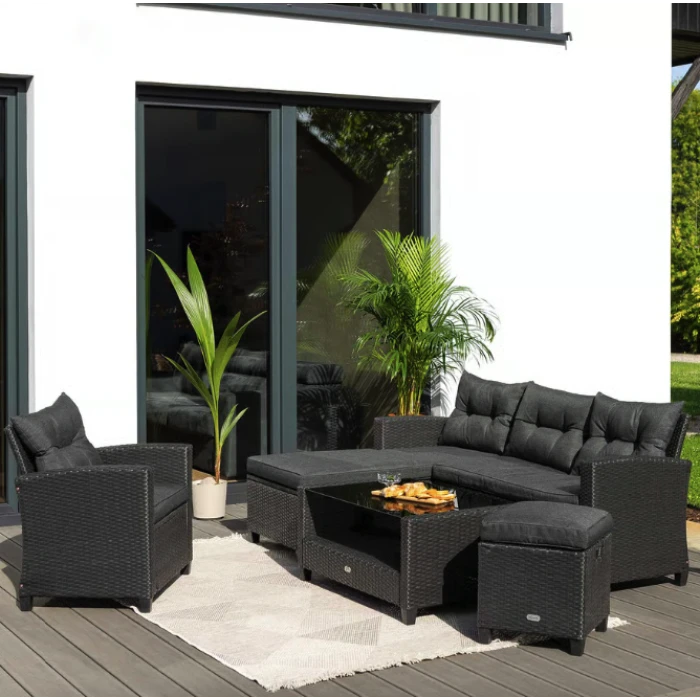 Комплект садовой мебели Di Volio Dalmia серый/графитовый