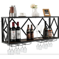 Настенная винная стойка Costway Asti в стиле Loft