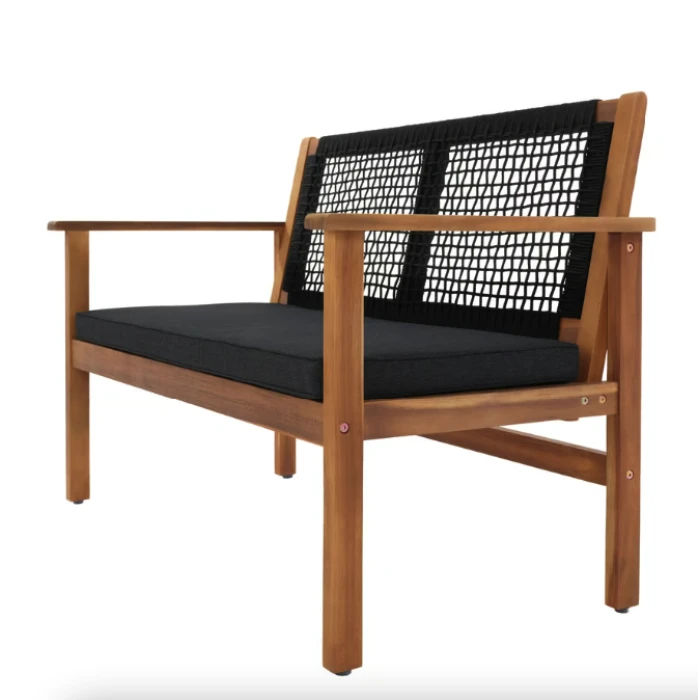 Садовая скамейка Di Volio Teracina со спинкой черный