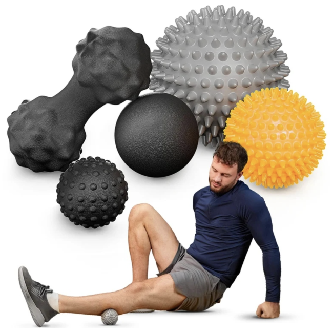 Набор массажных мячей Trex Sport TX-005MSC 5в1 для йоги и фитнеса EPP