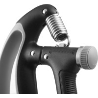 Еспандер регульований Gymtek 10-100кг з лічильником сіро-чорний