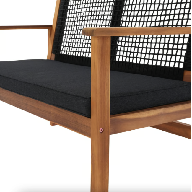 Садовая скамейка Di Volio Teracina со спинкой черный