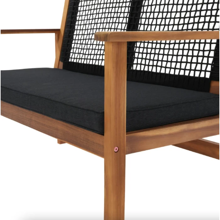 Садовая скамейка Di Volio Teracina со спинкой черный