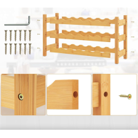 Винная стойка Costway Wenko настольная на 18 бутылок