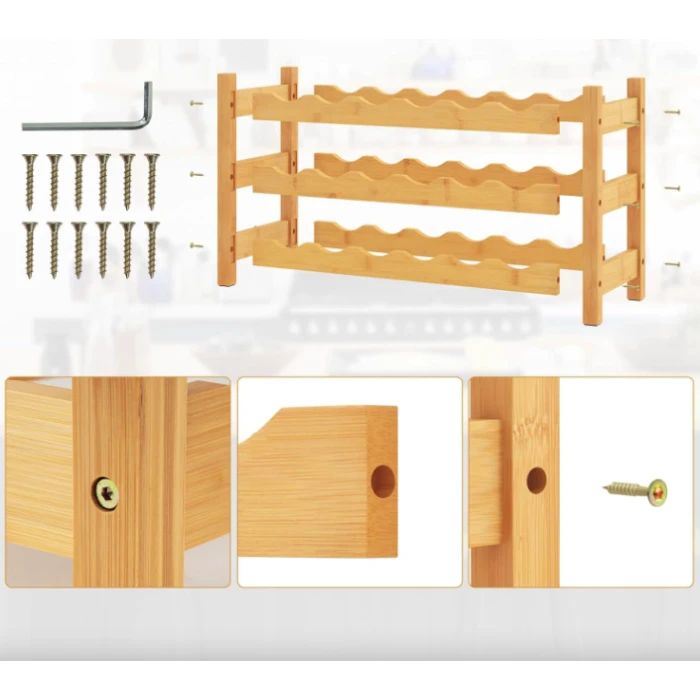 Винная стойка Costway Wenko настольная на 18 бутылок