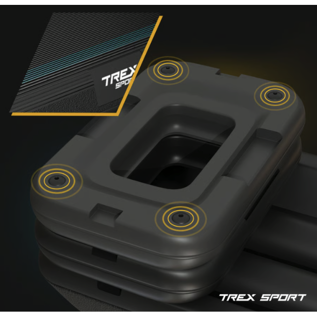 Степ платформа Trex Sport TX-038PAS к аэробике 3-уровневая черная