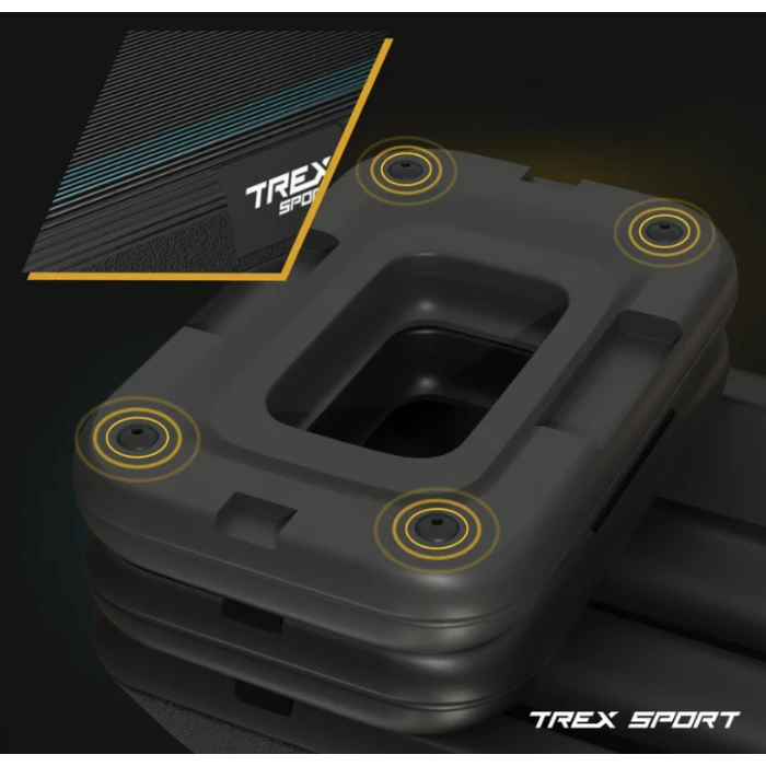 Степ платформа Trex Sport TX-038PAS к аэробике 3-уровневая черная