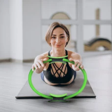 Кільце для пілатесу Gymtek армоване скловолокно 38см салатовий