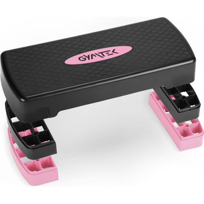 Степь-платформа Gymtek 3-х уровневая черно-розовая