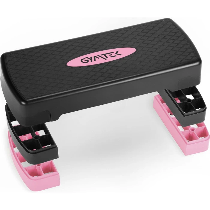 Степь-платформа Gymtek 3-х уровневая черно-розовая