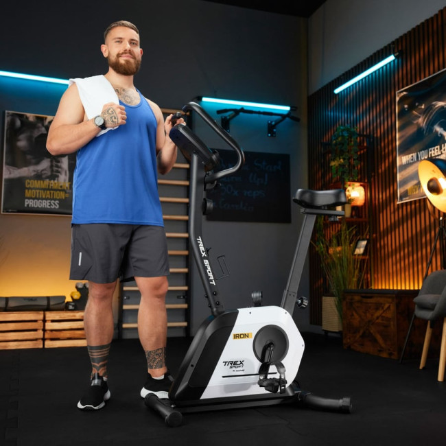 Велотренажер Trex Sport TX-500MB IRON магнітний білий