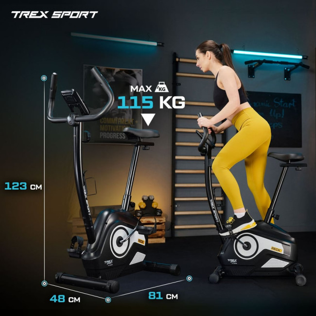 Велотренажер Trex Sport TX-400MB Reck магнитный черно-белый