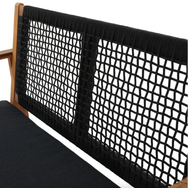 Садовая скамейка Di Volio Teracina со спинкой черный