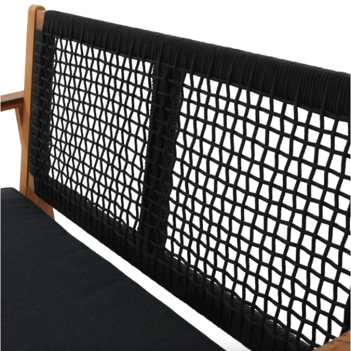 Садовая скамейка Di Volio Teracina со спинкой черный