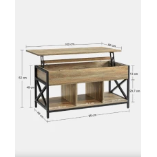 Стіл трансформер Leobert Elias в стилі Loft натуральний