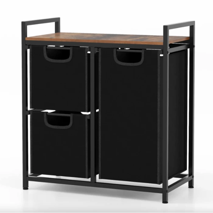 Корзина для белья Costway Nordi 58 л в стиле Loft черный