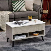 Стол трансформер Costway Lagom в стиле Loft серый