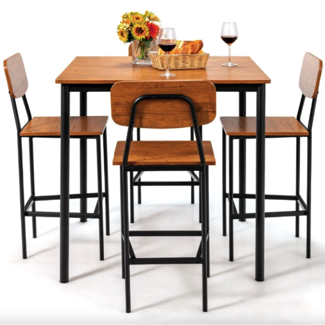 Комплект мебели Costway Karen барный стол со стульями