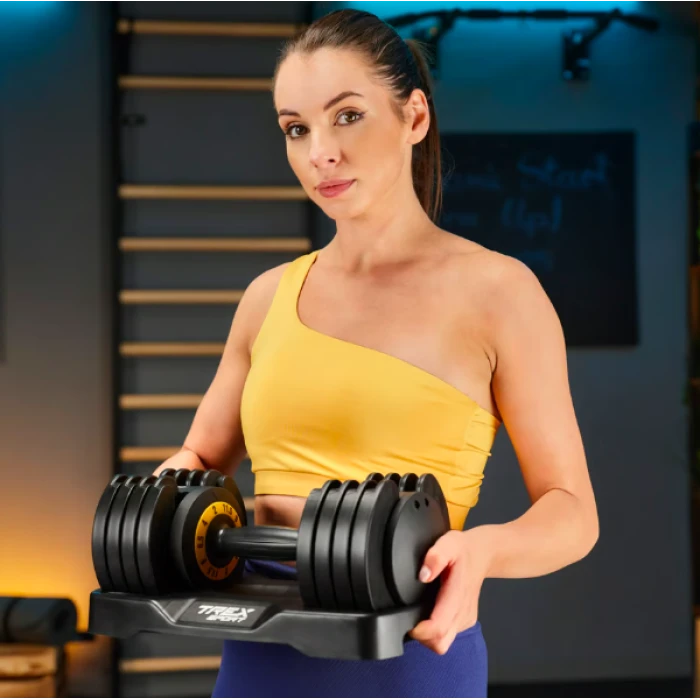 Гантель розбірна регульована Trex Sport 2-11,5кг чорний