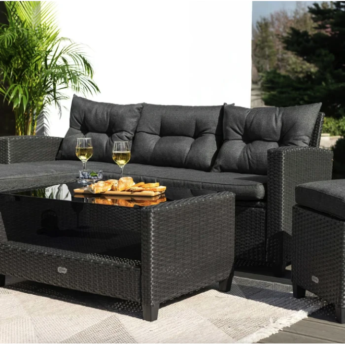 Комплект садовой мебели Di Volio Dalmia серый/графитовый