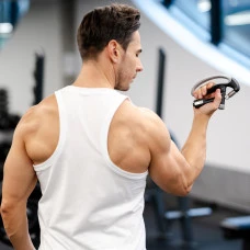 Еспандер регульований Gymtek 10-100кг з лічильником сіро-чорний