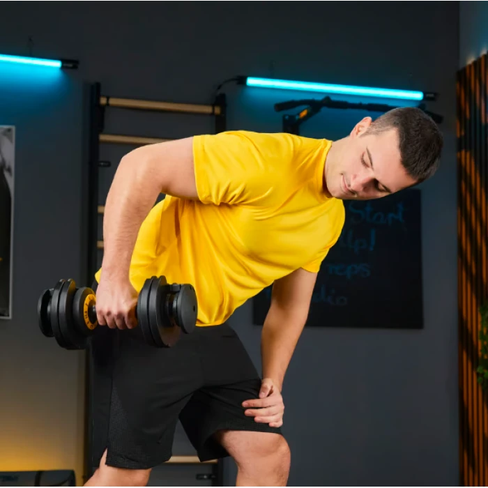 Гантель розбірна регульована Trex Sport 2-11,5кг чорний