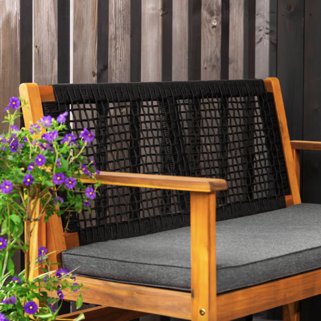 Садовая скамейка Di Volio Teracina со спинкой черный