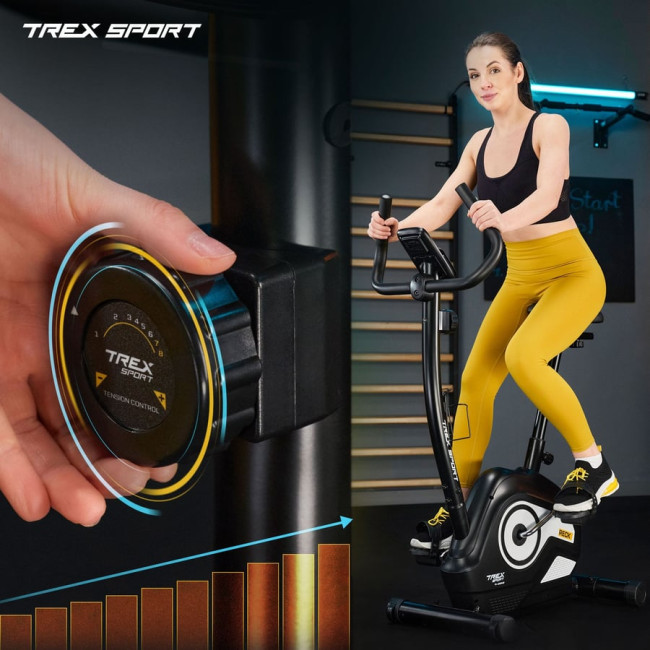 Велотренажер Trex Sport TX-400MB Reck магнитный черно-белый