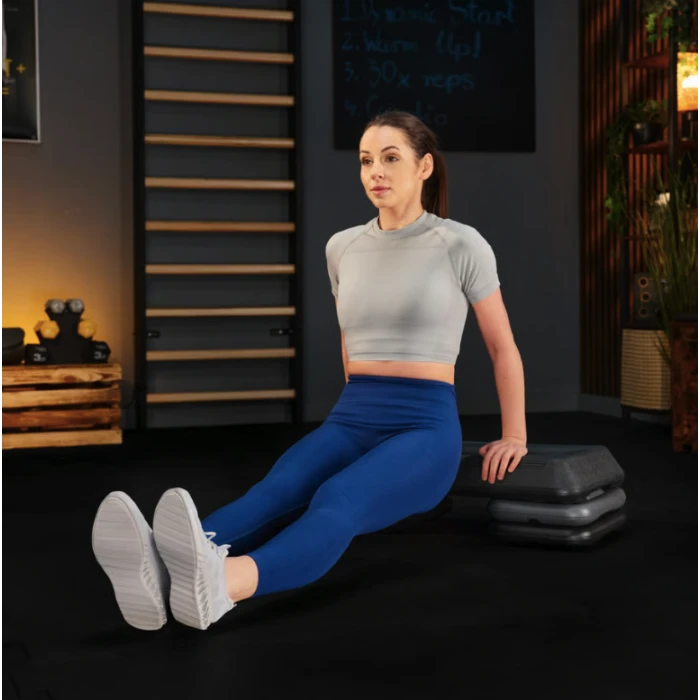 Степ платформа Trex Sport TX-038PAS к аэробике 3-уровневая черная