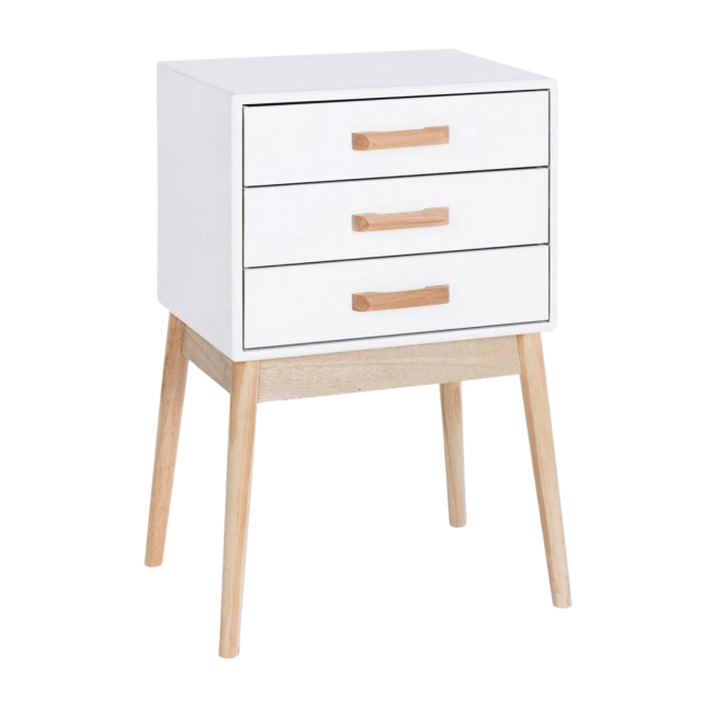 Тумба прикроватная Chomik AVESTA на три ящика в скандинавском стиле
