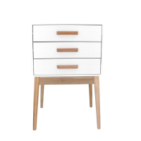 Тумба приліжкова Chomik AVESTA на три ящики у скандинавському стилі