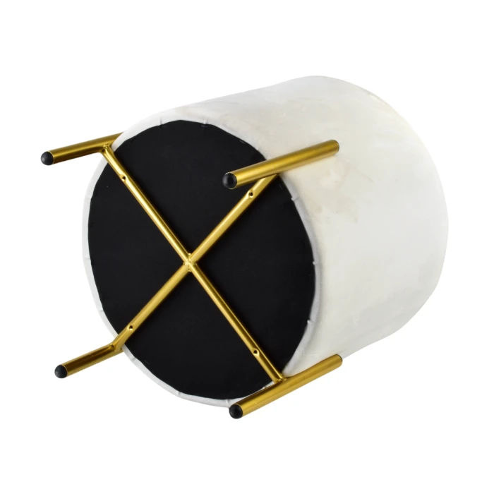 Пуф Chomik TUCCI велюровый на ножках белый