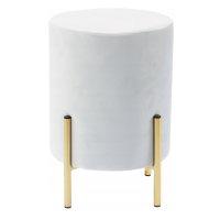 Пуф Chomik TUCCI велюровый на ножках белый