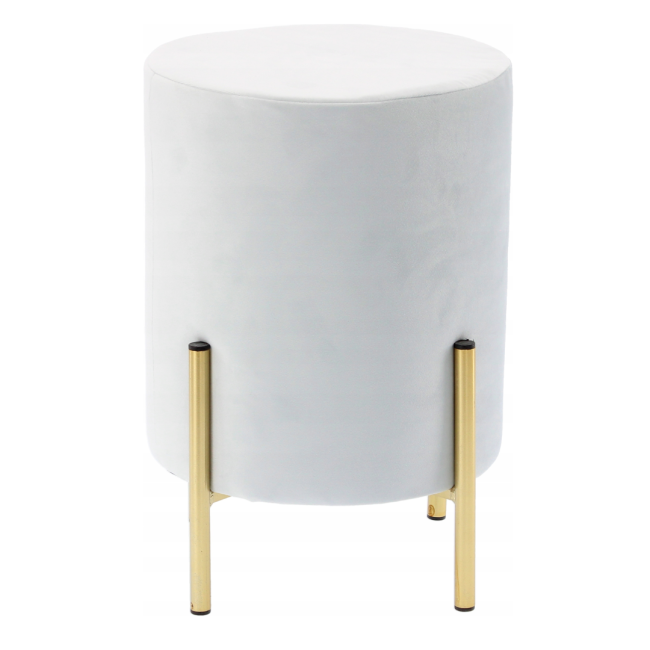 Пуф Chomik TUCCI велюровый на ножках белый